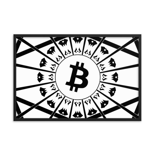 BITCOIN in the GLOW - (FRAMED POSTER)