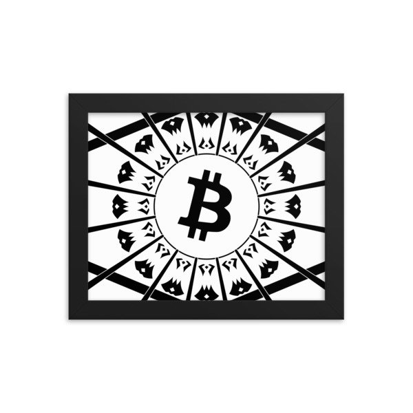 BITCOIN in the GLOW - (FRAMED POSTER), Size: 8×10
