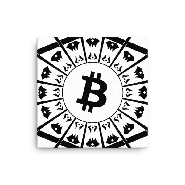 BITCOIN in the GLOW - (CANVAS), Size: 12×12