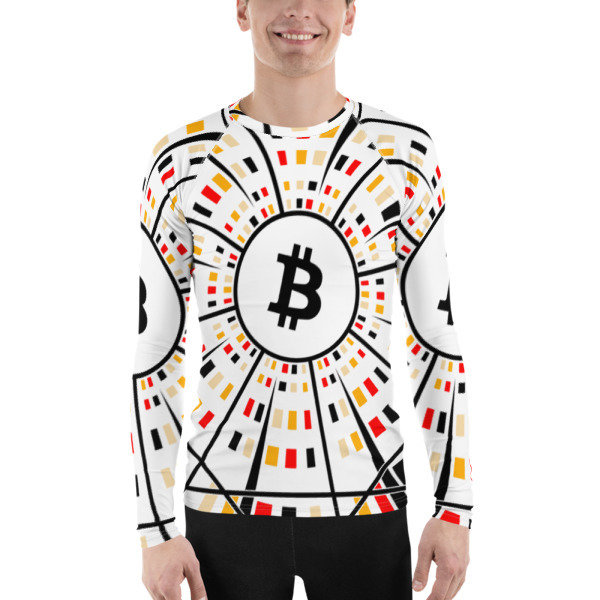 BITCOIN at HYPER SPEED - (RASH GUARD), Size: XS
