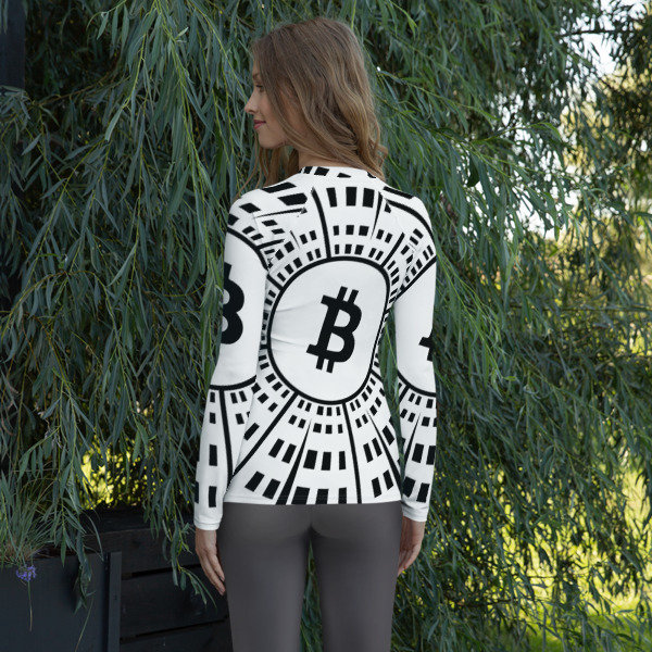 BITCOIN at HYPER SPEED - (WOMEN&#39;S RASH GUARD)