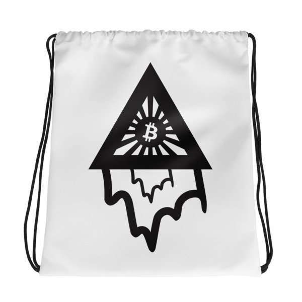 BITCOIN in the DRIPPING TRIANGLE - (DRAWSTRING BAG)