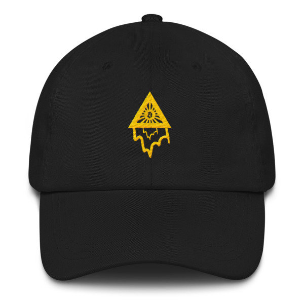 BITCOIN in the DRIPPING TRIANGLE - (DAD HAT), Color: Black