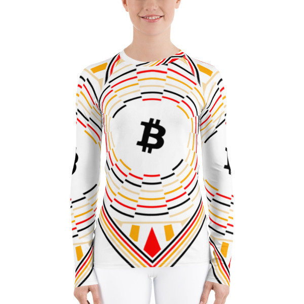 BITCOIN in FULL BLOSSOM - (WOMEN&#39;S RASH GUARD), Size: XS