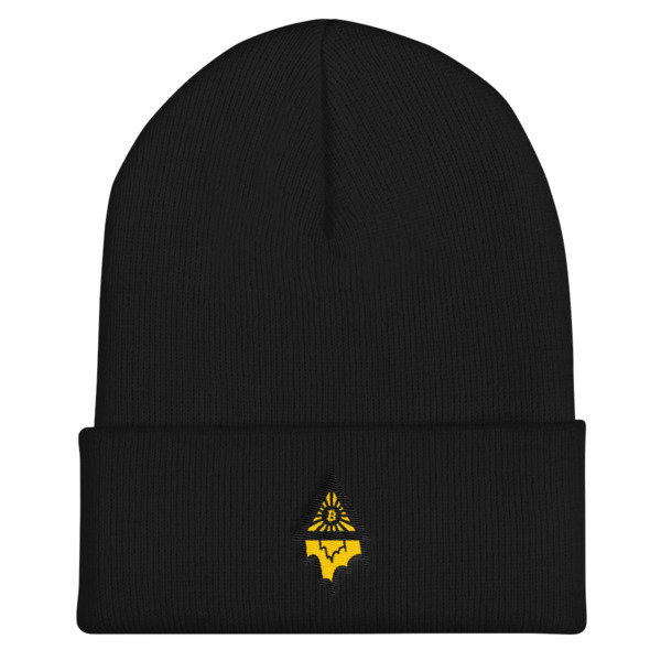 BITCOIN in the DRIPPING TRIANGLE - (BEANIE), Color: Black