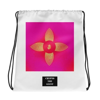 BITCOIN in the FLOWER - (DRAWSTRING BAG)