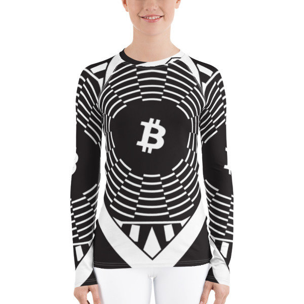 BITCOIN in FULL BLOSSOM - (WOMEN'S RASH GUARD), Size: XS