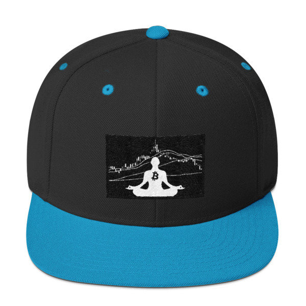 BITCOIN in the FLOW - (SNAPBACK HAT), Color: Black/ Teal