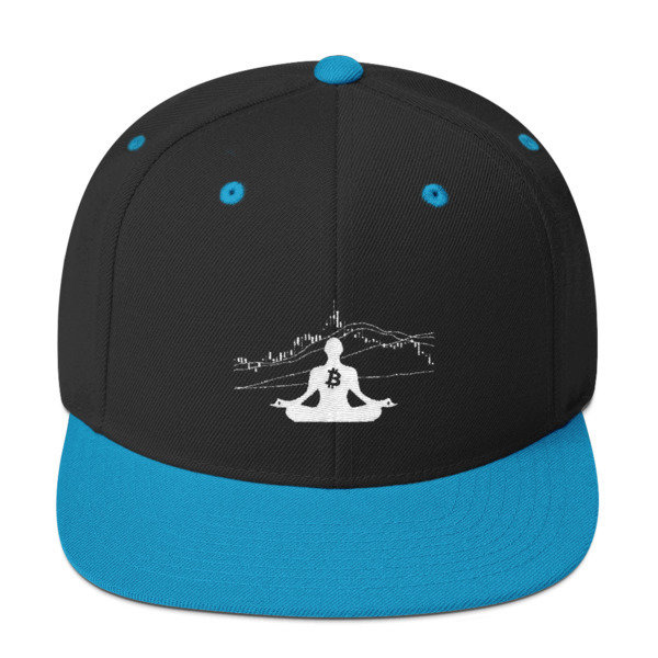 BITCOIN in the FLOW - (SNAPBACK HAT), Color: Black/ Teal