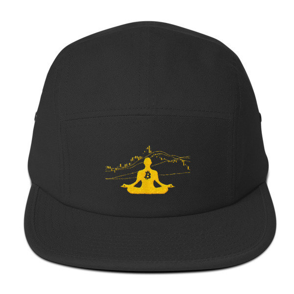 BITCOIN in the FLOW - (FIVE PANEL CAP), Color: Black