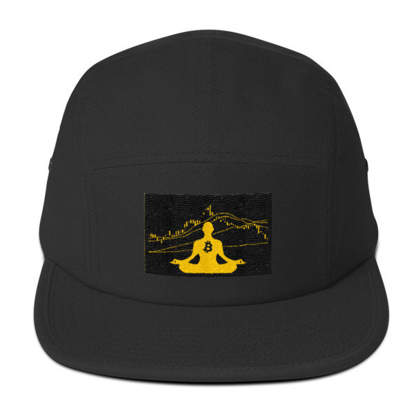 BITCOIN in the FLOW - (FIVE PANEL CAP), Color: Black