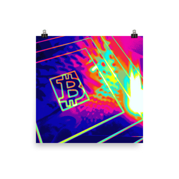 BITCOIN in SPLASHING COLOR - (POSTER)