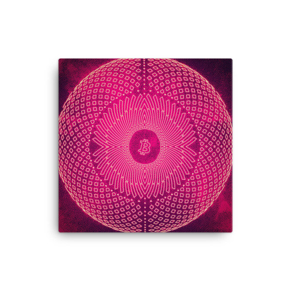 BITCOIN in GRIM DARKNESS - (CANVAS), Size: 12×12