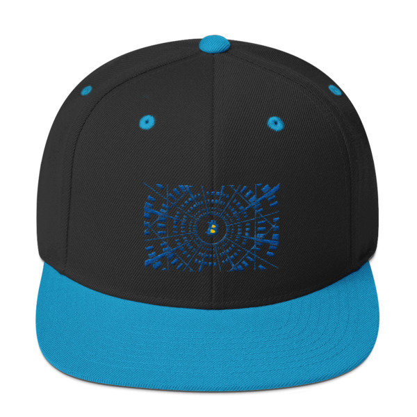 BITCOIN at HYPER SPEED - (SNAPBACK HAT), Color: Black/ Teal