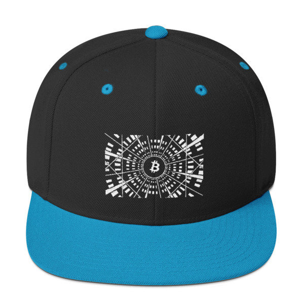 BITCOIN at HYPER SPEED - (SNAPBACK HAT), Color: Black/ Teal