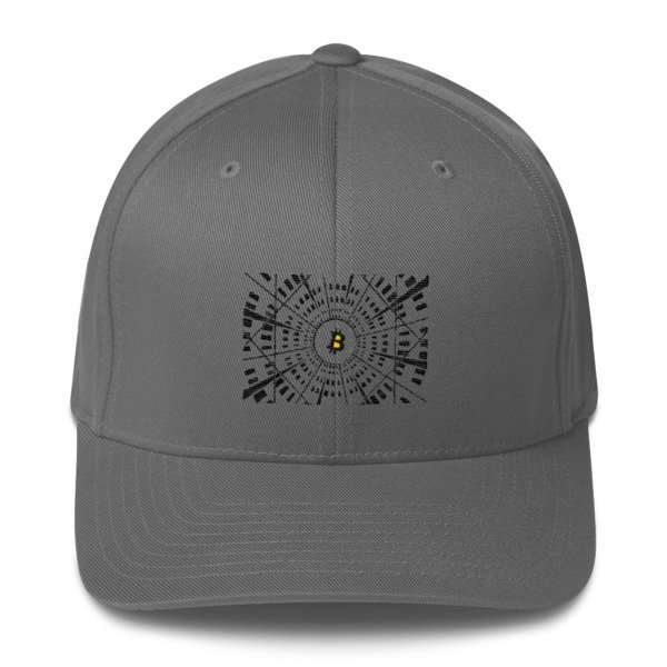 BITCOIN at HYPER SPEED - (FLEXFIT CAP), Color: Grey, Size: S/M