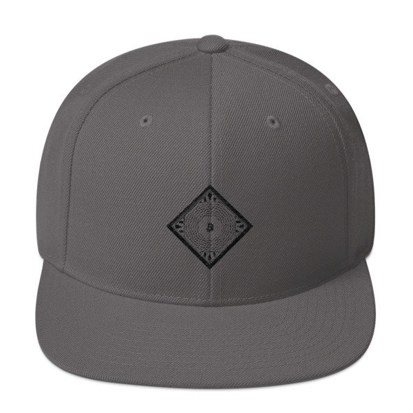BITCOIN in FULL BLOSSOM - (SNAPBACK HAT), Color: Dark Grey