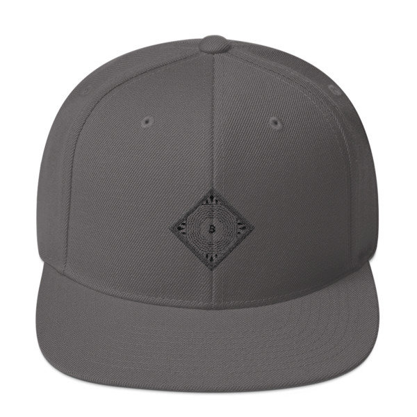 BITCOIN in FULL BLOSSOM - (SNAPBACK HAT), Color: Dark Grey