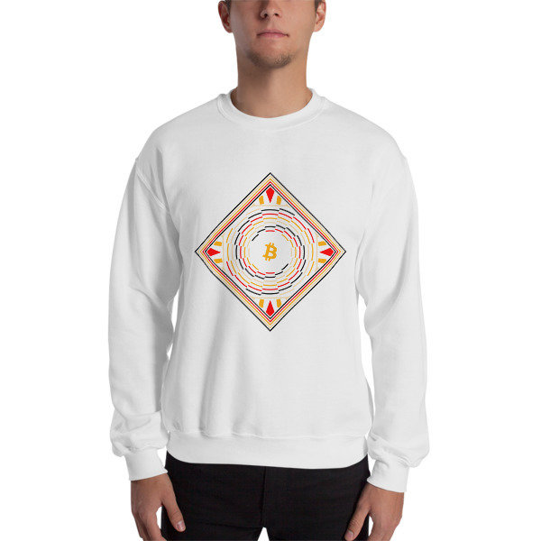 BITCOIN in FULL BLOSSOM - (SWEATSHIRT), Color: White, Size: S