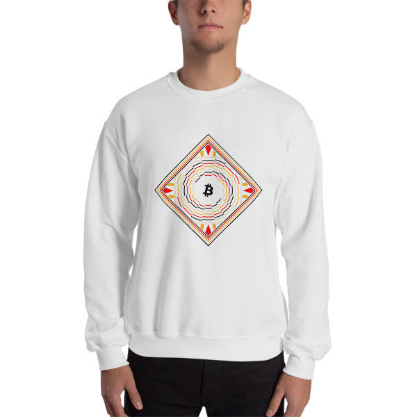 BITCOIN in FULL BLOSSOM - (SWEATSHIRT), Color: White, Size: S