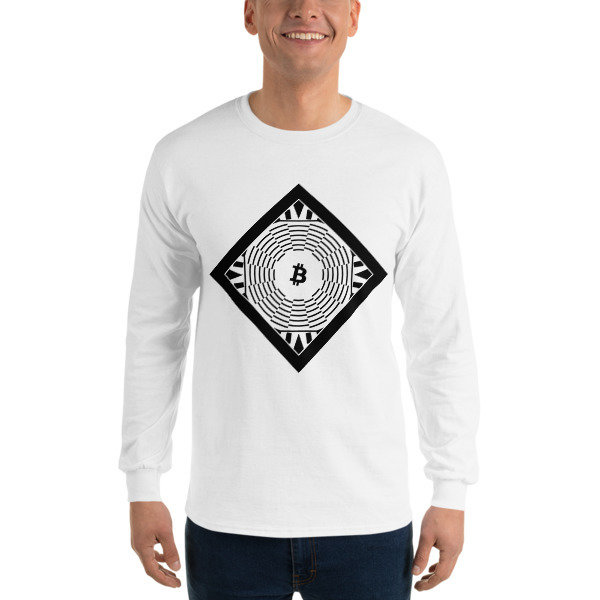 BITCOIN in FULL BLOSSOM - (LONG SLEEVE SHIRT), Color: White, Size: S