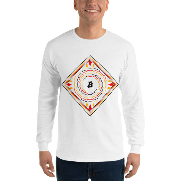 BITCOIN in FULL BLOSSOM - (LONG SLEEVE SHIRT), Color: White, Size: S