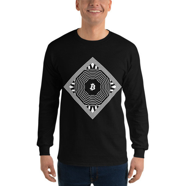 BITCOIN in FULL BLOSSOM - (LONG SLEEVE SHIRT), Color: Black, Size: S