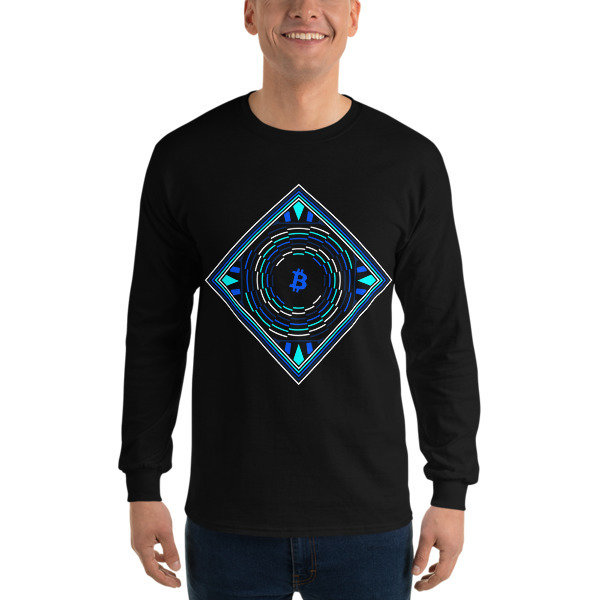 BITCOIN in FULL BLOSSOM - (LONG SLEEVE SHIRT), Color: Black, Size: S