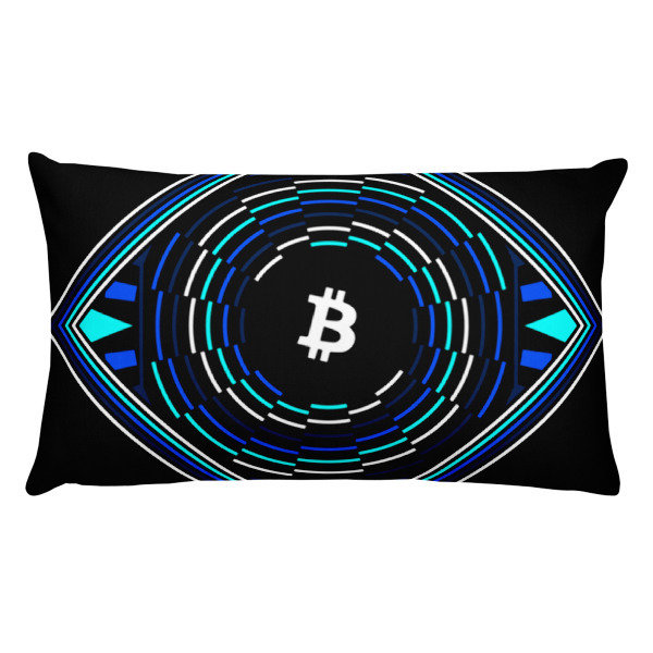 BITCOIN in FULL BLOSSOM - (PILLOW), Size: 20×12