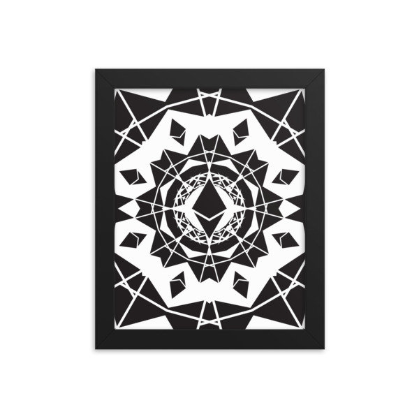 ETHEREUM in the MATRIX - (FRAMED POSTER), Size: 8×10