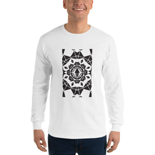 ETHEREUM in the MATRIX - (LONG SLEEVE SHIRT), Color: White, Size: S