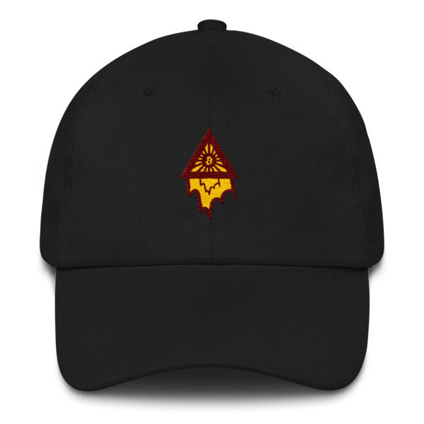 BITCOIN in the DRIPPING TRIANGLE - (DAD HAT), Color: Black