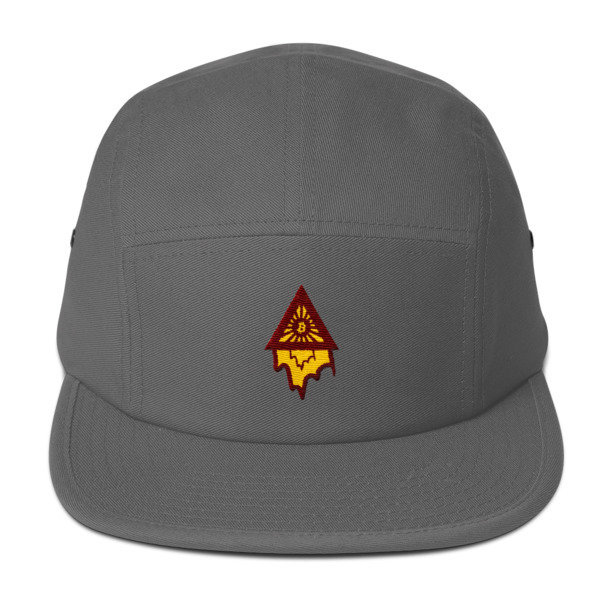 BITCOIN in the DRIPPING TRIANGLE - (FIVE PANEL CAP)