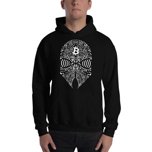BITCOIN the GIANT - (HOODIE), Color: Black, Size: S