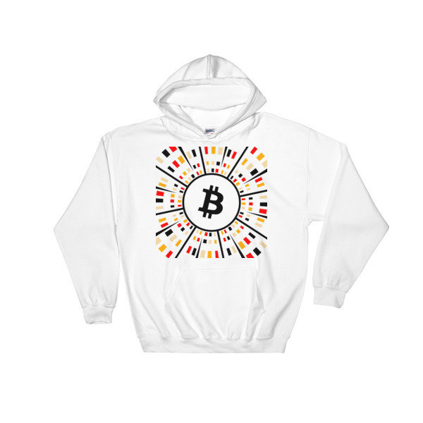 BITCOIN at HYPER SPEED - (HOODIE), Color: White, Size: S