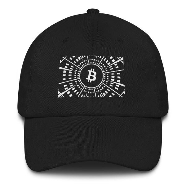 BITCOIN at HYPER SPEED - (DAD HAT), Color: Black