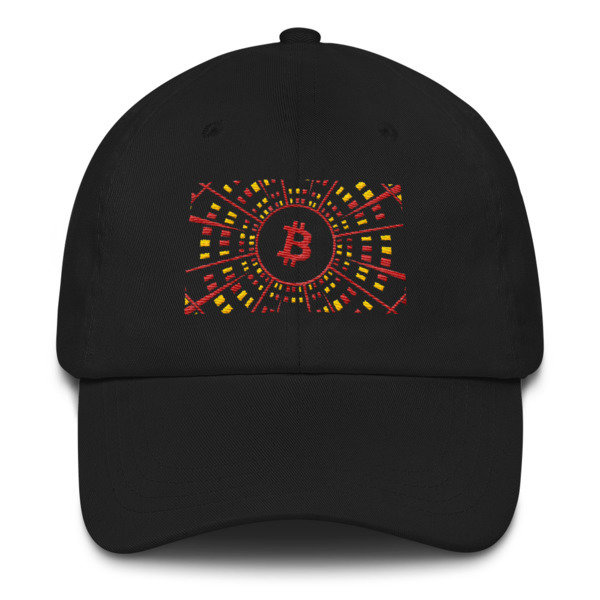 BITCOIN at HYPER SPEED - (DAD HAT), Color: Black