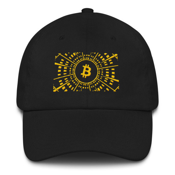 BITCOIN at HYPER SPEED - (DAD HAT), Color: Black