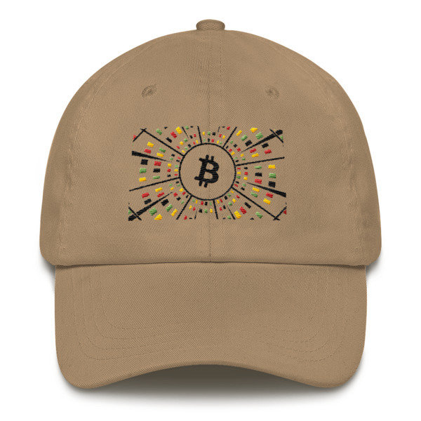 BITCOIN at HYPER SPEED - (DAD HAT), Color: Khaki