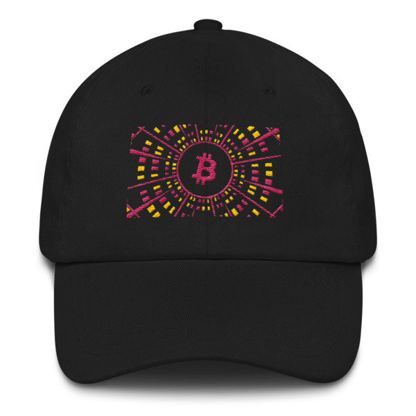 BITCOIN at HYPER SPEED - (DAD HAT), Color: Black