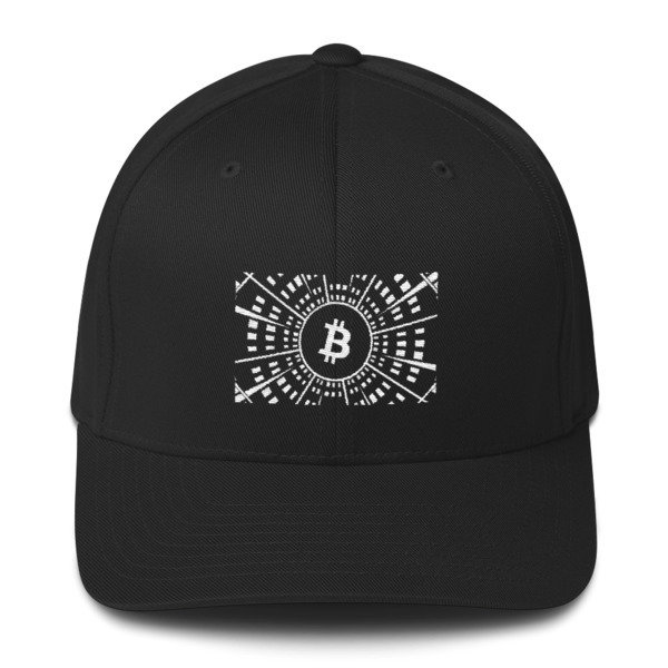 BITCOIN at HYPER SPEED - (FLEXFIT CAP), Color: Black, Size: S/M