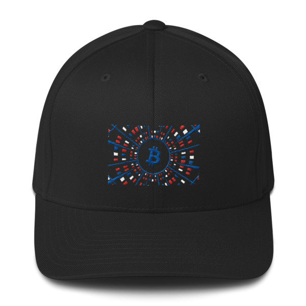 BITCOIN at HYPER SPEED - (FLEXFIT CAP), Color: Black, Size: S/M