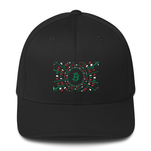 BITCOIN at HYPER SPEED - (FLEXFIT CAP), Color: Black, Size: S/M