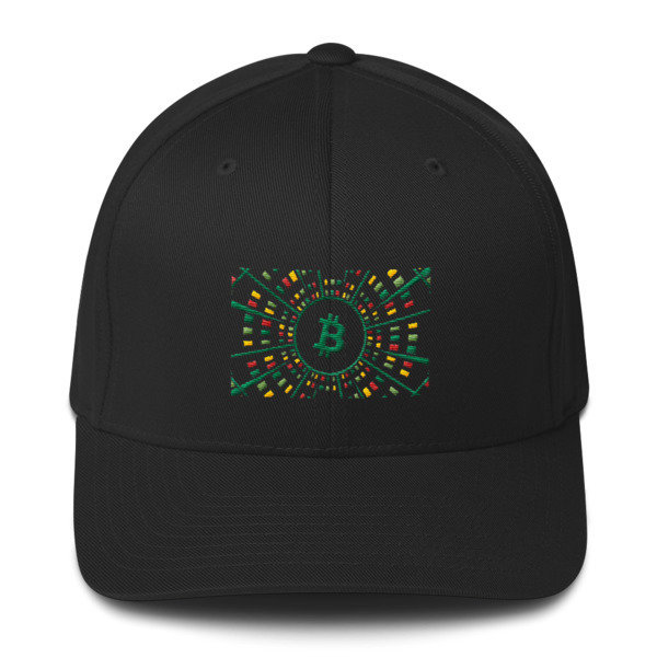 BITCOIN at HYPER SPEED - (FLEXFIT CAP), Color: Black, Size: S/M