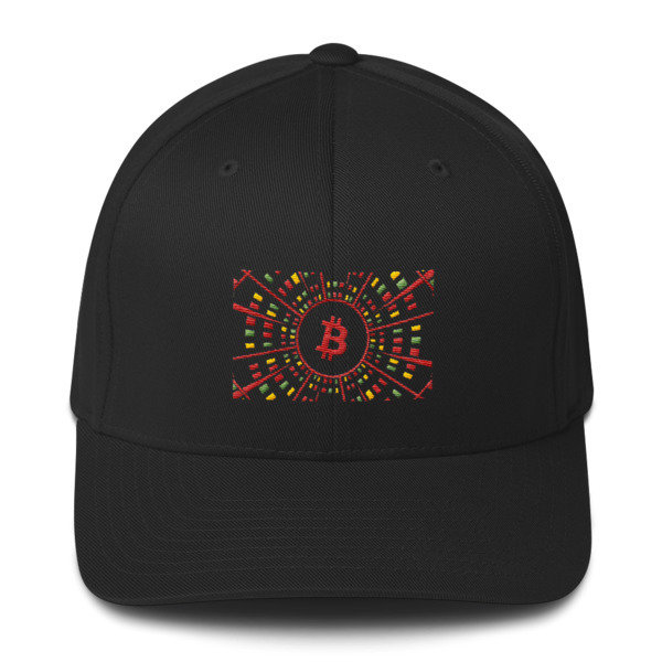BITCOIN at HYPER SPEED - (FLEXFIT CAP), Color: Black, Size: S/M