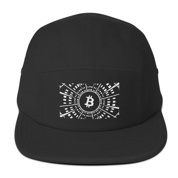 BITCOIN at HYPER SPEED - (FIVE PANEL CAP), Color: Black