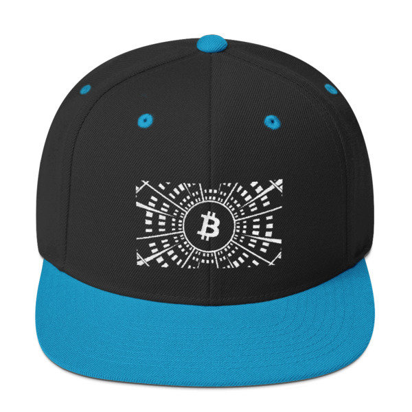 BITCOIN at HYPER SPEED - (SNAPBACK HAT), Color: Black/ Teal