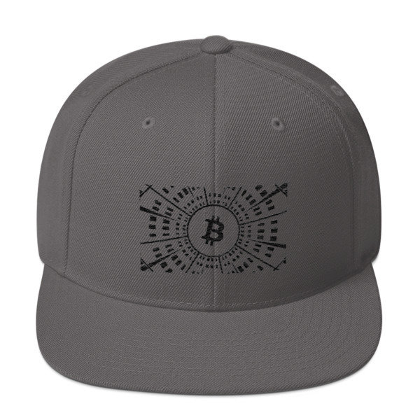 BITCOIN at HYPER SPEED - (SNAPBACK HAT), Color: Dark Grey
