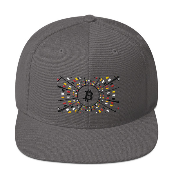 BITCOIN at HYPER SPEED - (SNAPBACK HAT), Color: Dark Grey