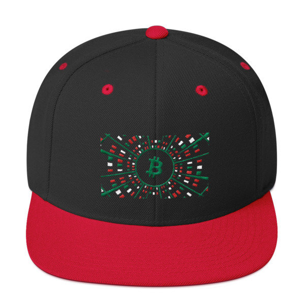 BITCOIN at HYPER SPEED - (SNAPBACK HAT), Color: Black/ Red